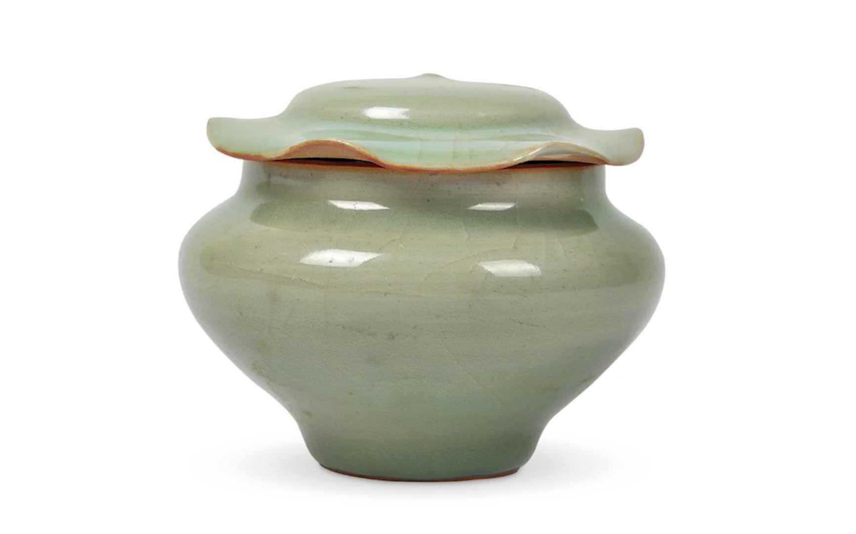 龙泉青瓷瓷物志元龙泉窑荷叶盖罐(广东华辉)_哔哩哔哩_bilibili