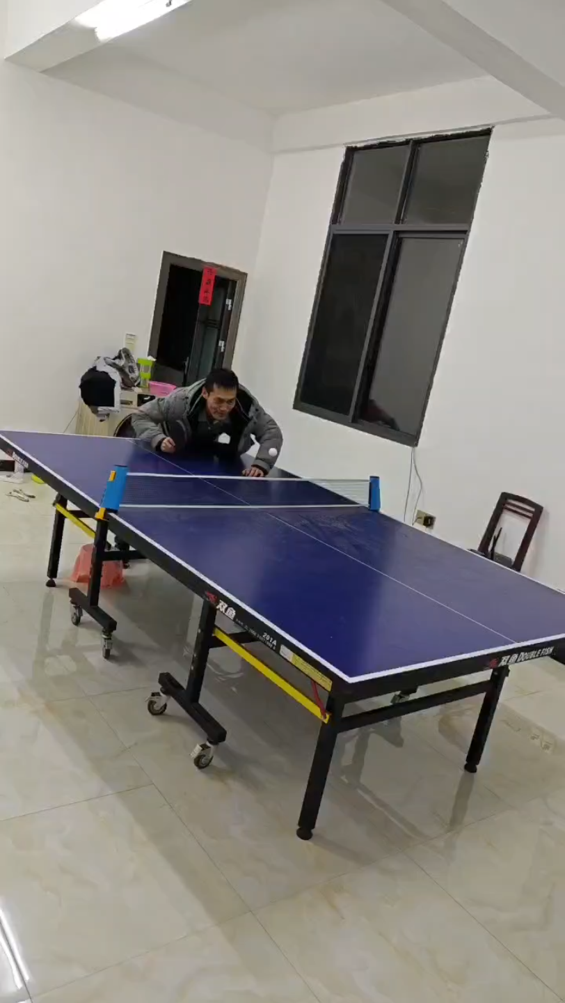 在朋友家里打个乒乓球玩玩