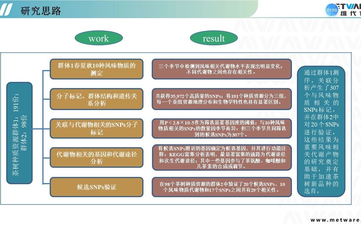 【项目文章】全基因组关联分析确定了与重要茶叶风味相关代谢物相关的分子标记——迈维代谢哔哩哔哩bilibili