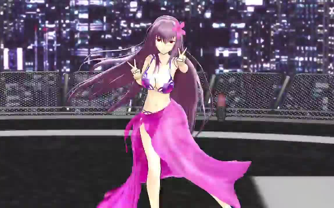 【fate mmd/fgo mmd】泳装斯卡哈前辈的deep blue townへようこそ