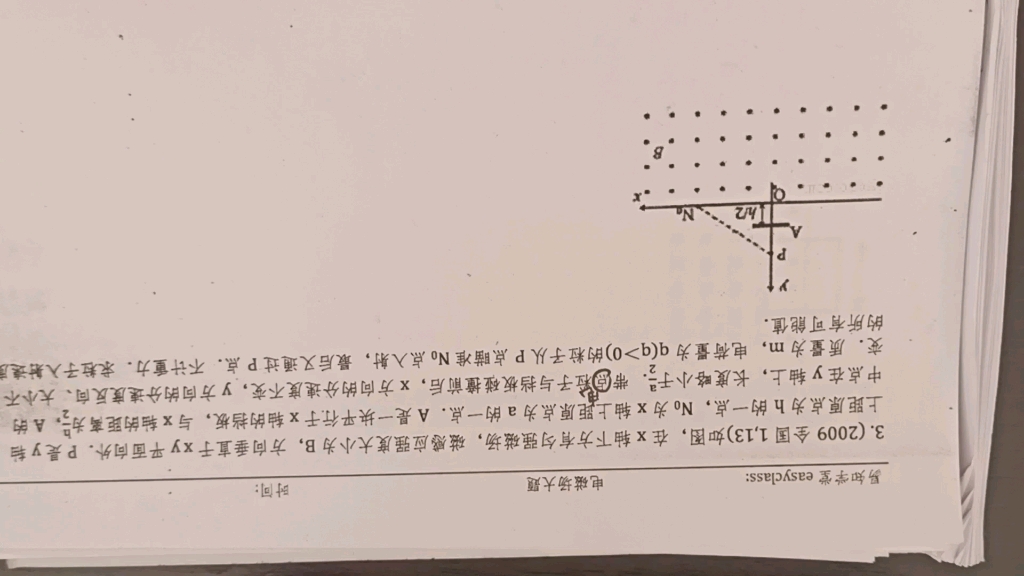 物理高考电磁场大题2009全国1,13题讲解哔哩哔哩bilibili