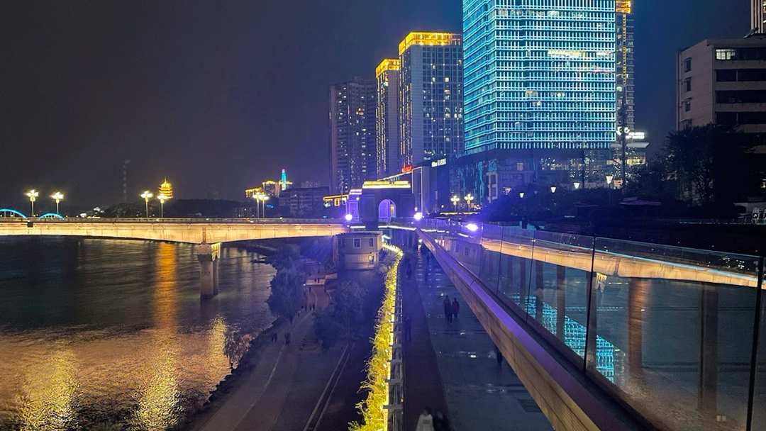 株洲湘江夜景图片