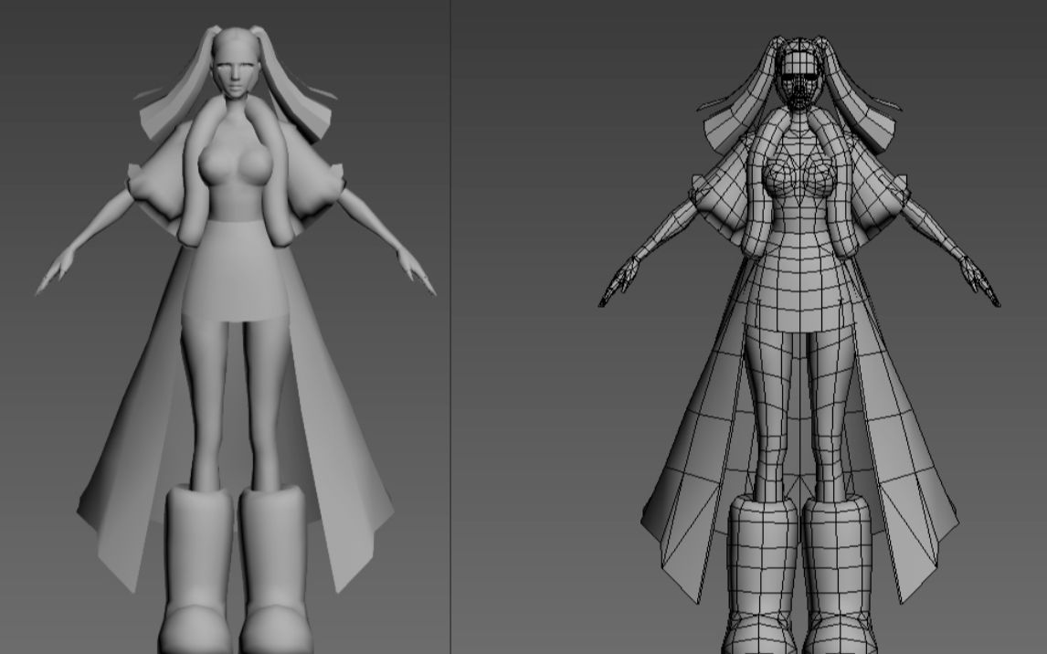 活动作品游戏角色手绘低模3dmax建模零基础教学萌新必学