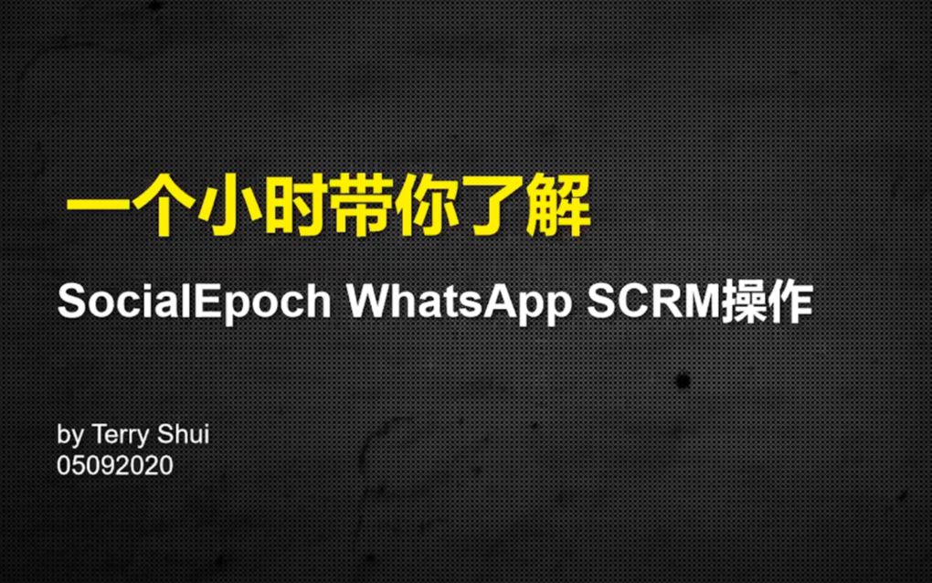 傲途SocialEpoch WhatsApp SCRM系统整体讲解哔哩哔哩bilibili