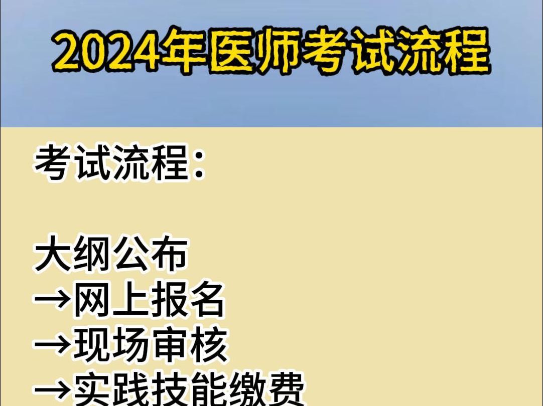 2024年医师考试报考流程和重要时间节点,建议收藏!哔哩哔哩bilibili