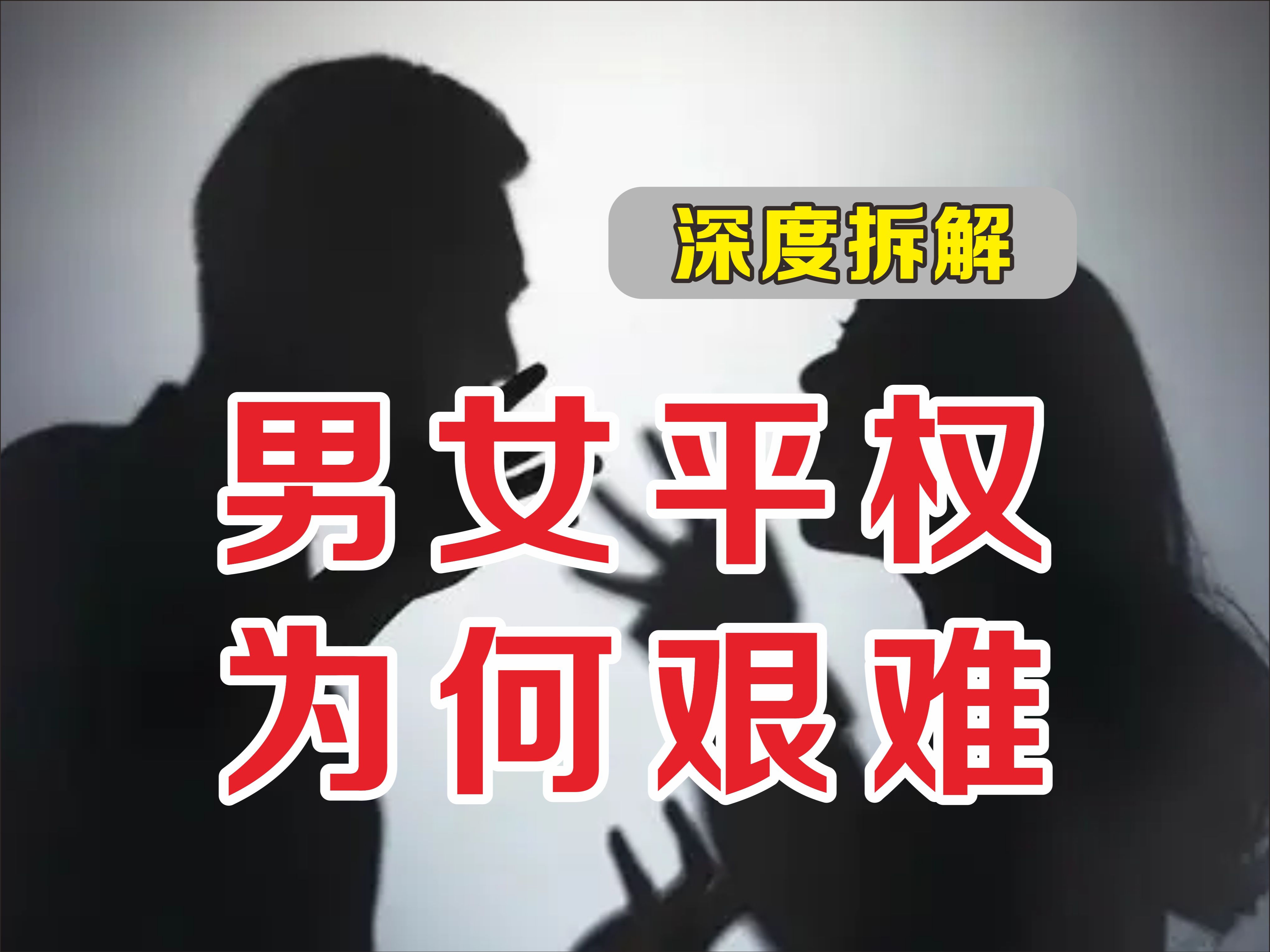 【深度挖掘】男女平权的路为何越走越难?该发声的人为何不敢发声?当下婚姻关系又将走向何方?哔哩哔哩bilibili