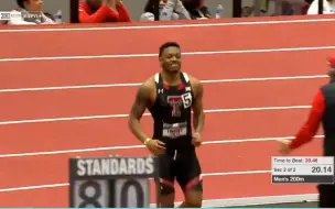 Download Video: 考特尼·林赛20.13WL 2023NCAA12大室内锦标赛男子200米