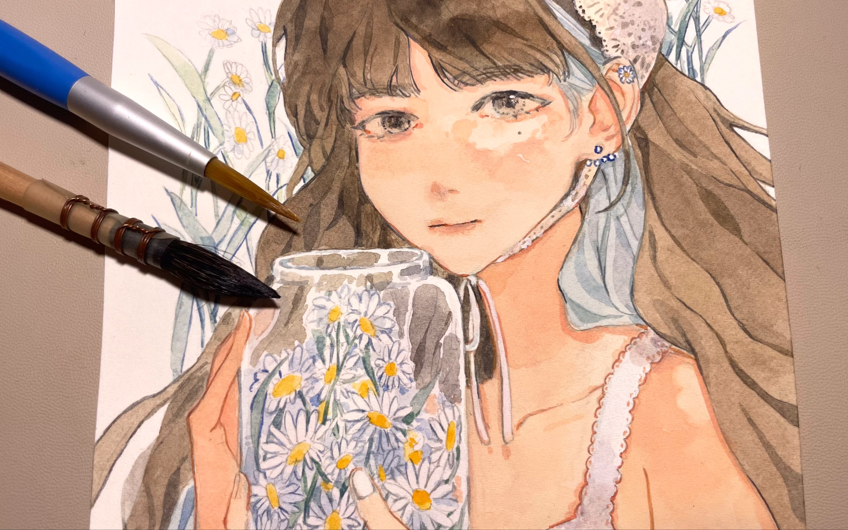 【水彩】罐装洋甘菊