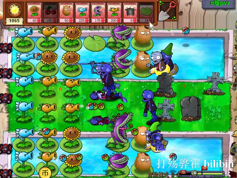 植物大战僵尸π版通关合集泳池水陆交替牛逼