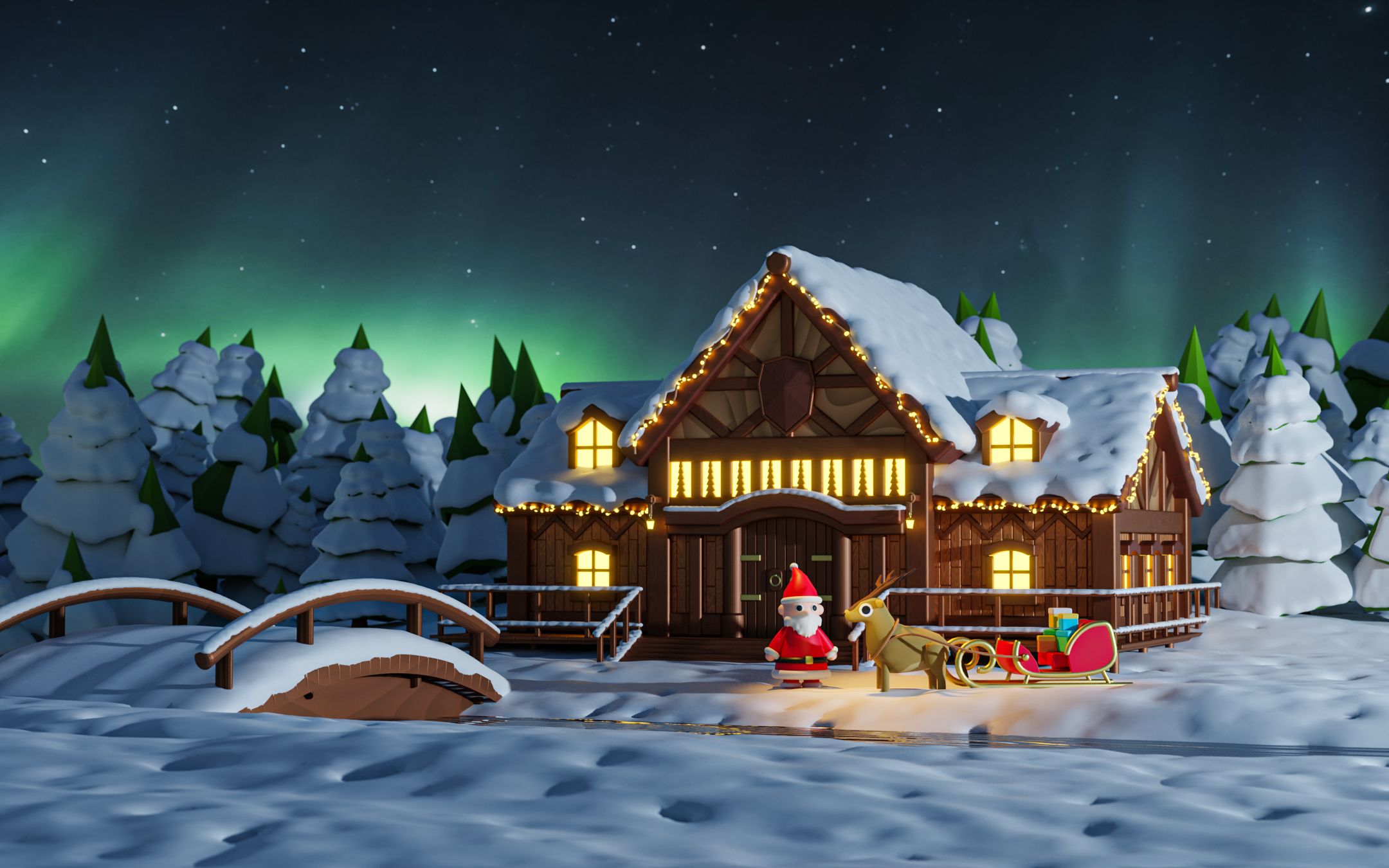 blender场景-merry christmas