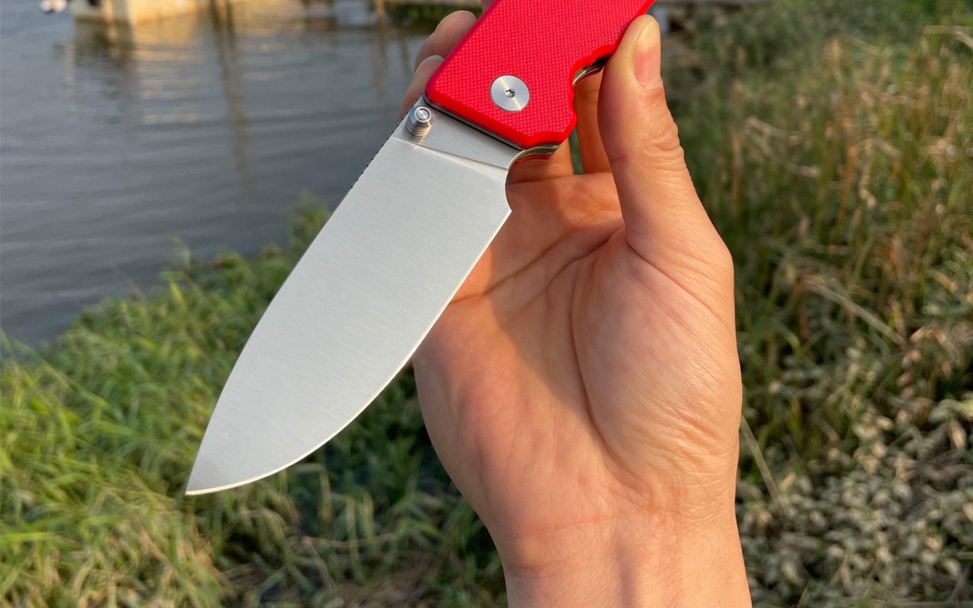 shooziz han313 国产原创折刀 进口14c28n钢材 g10手柄 开合展示 未