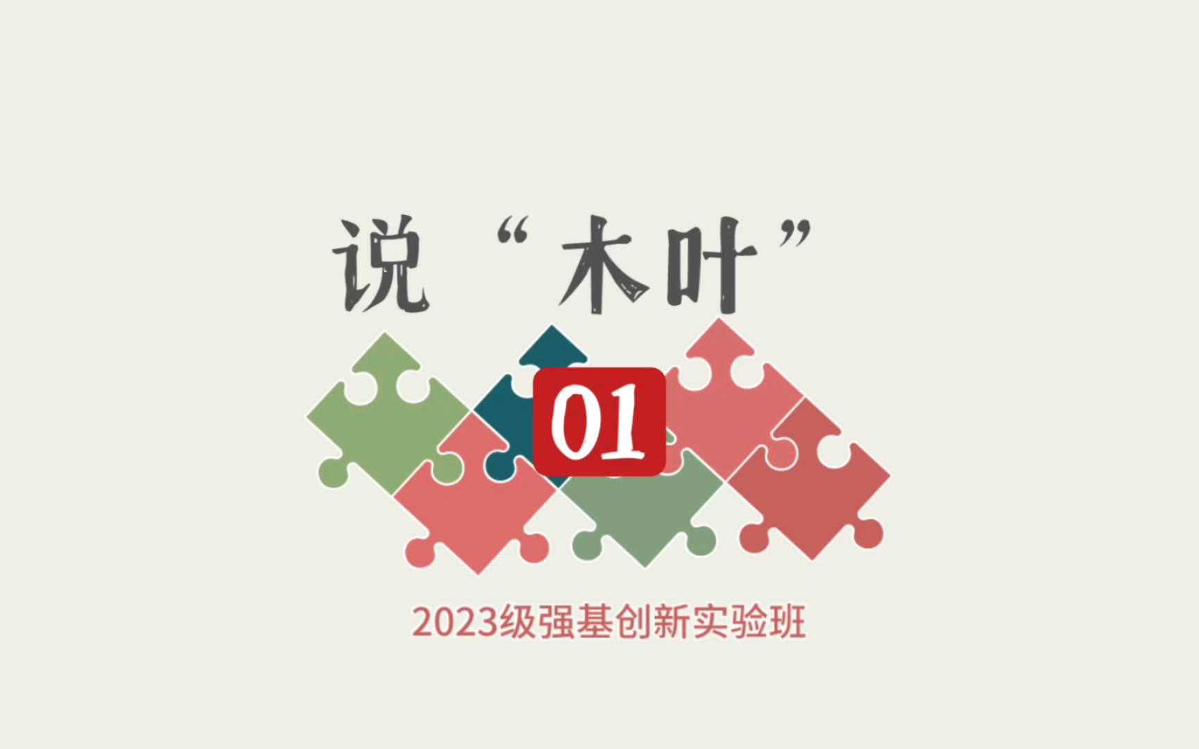 【2023级强基班】《说“木叶”》01哔哩哔哩bilibili