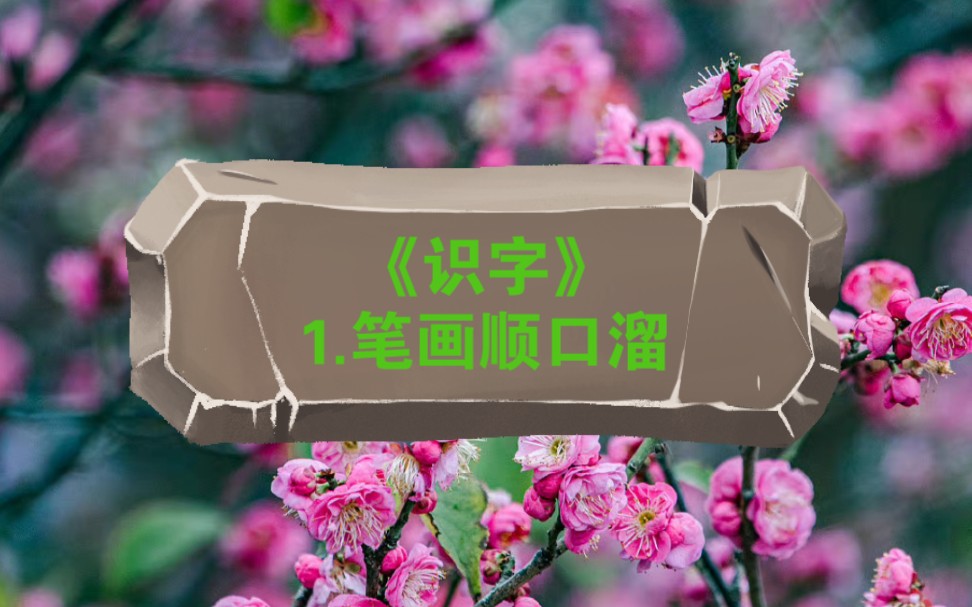 《识字》1.笔画顺口溜哔哩哔哩bilibili