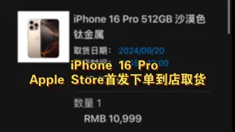 Download Video: iPhone 16 Pro Apple Store 首发到店取货下单实录