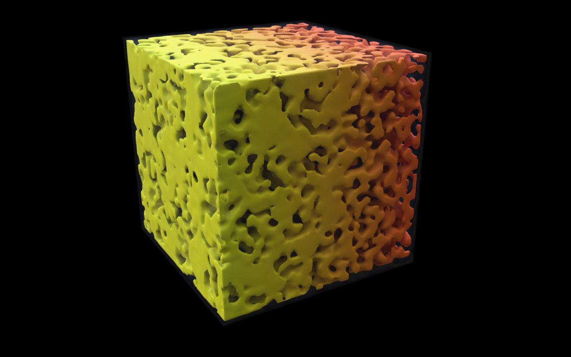 科研绘图-c4d立方渐变多级孔结构