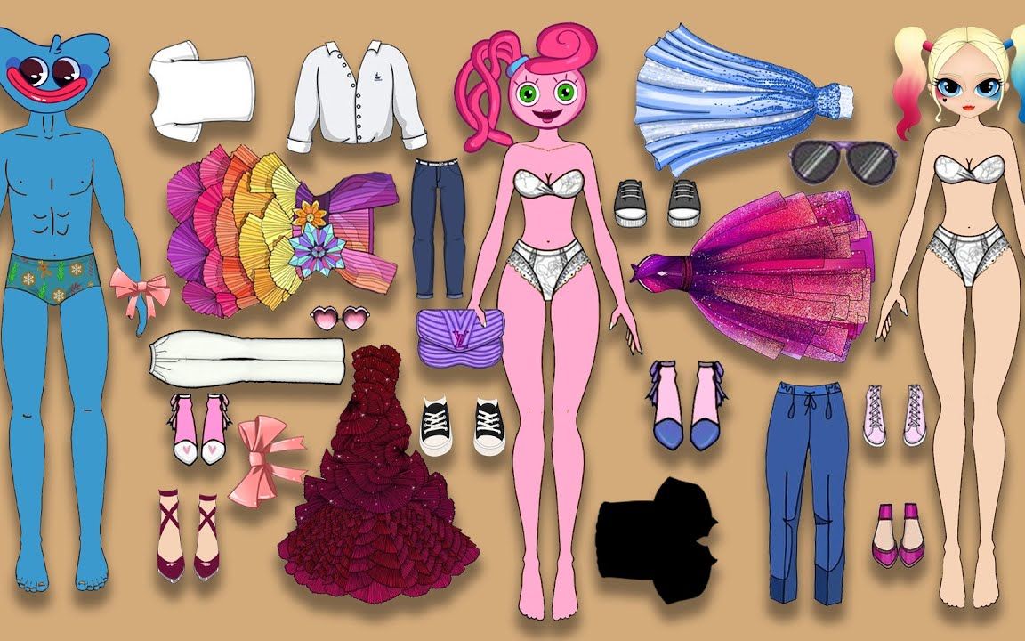 安静书纸娃娃换装