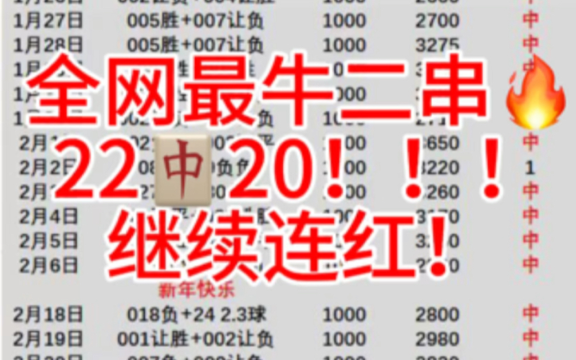 [图]全网最牛二串！近期战绩22中20！还在观望的兄弟抓紧上车！！！