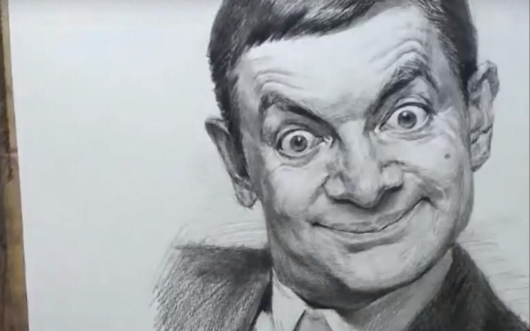 素描教学还在画死板的表情快进来看憨豆先生