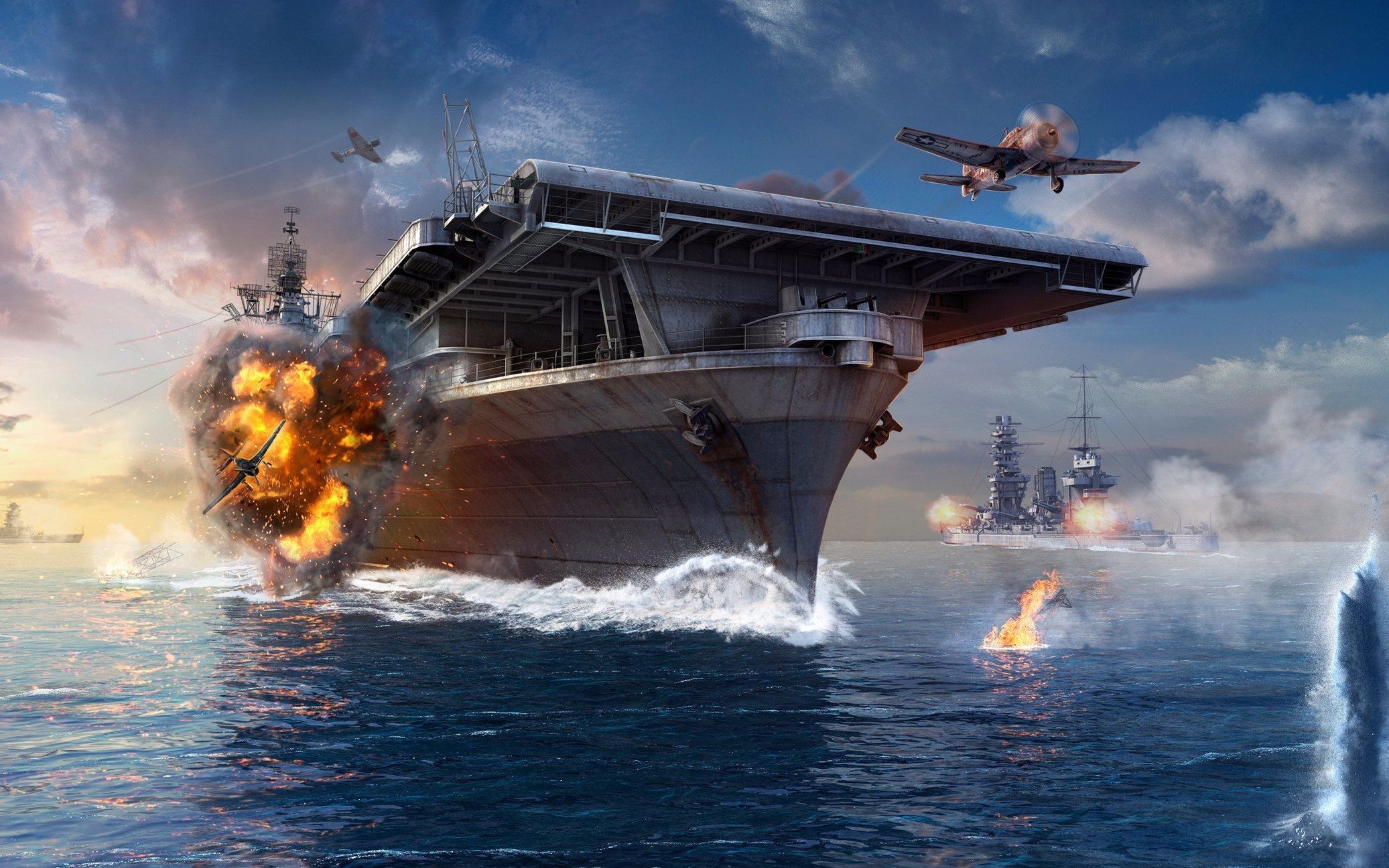 【战舰世界欧战天空】第297期 米诺陶斯的海空大战_哔哩哔哩 (゜-゜)