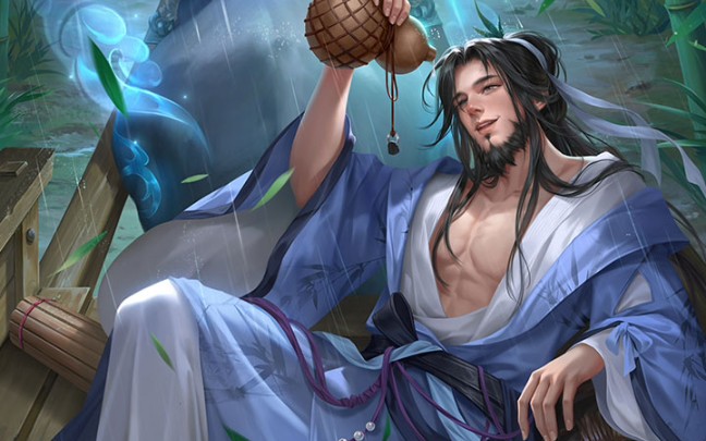 三国杀小程序刘伶原画皮肤语音 "天生刘伶,以酒为名"