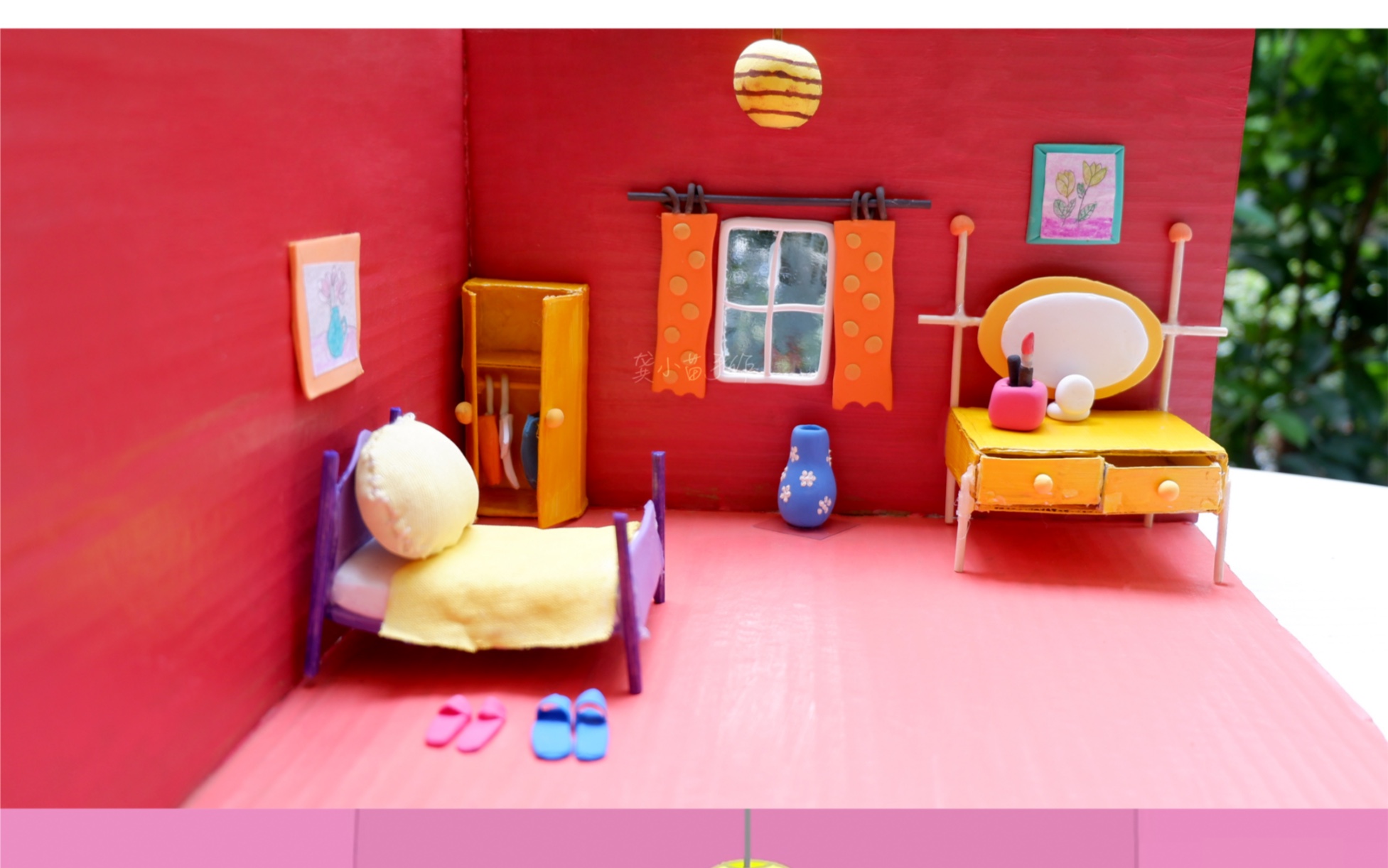 手工神还原小猪佩奇的家之猪妈妈的房间