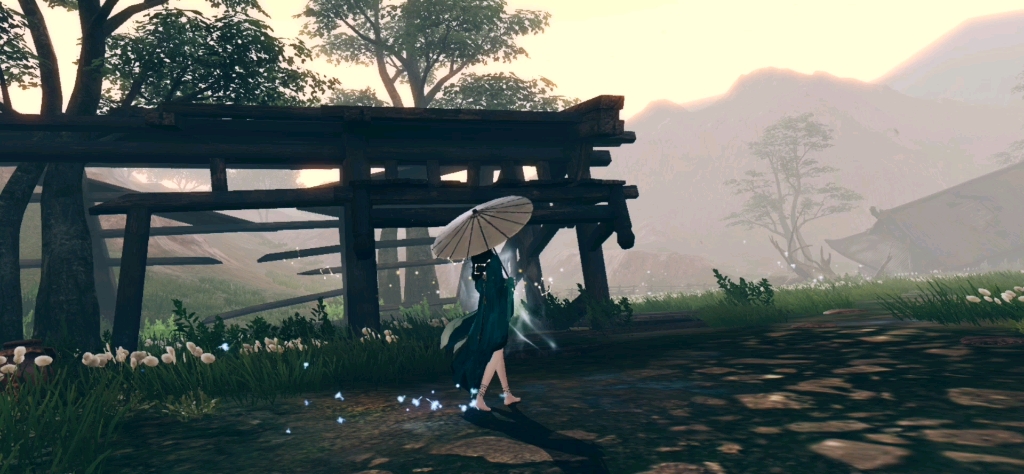 天涯明月刀手游荆湖古楼附近美景打卡