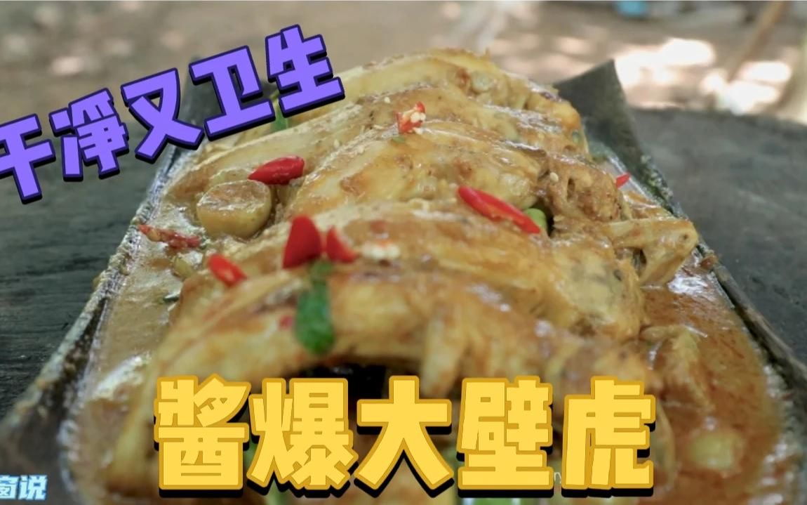 yue难美食"酱爆大壁虎",你老表也是吃没了#越南美食 #美食