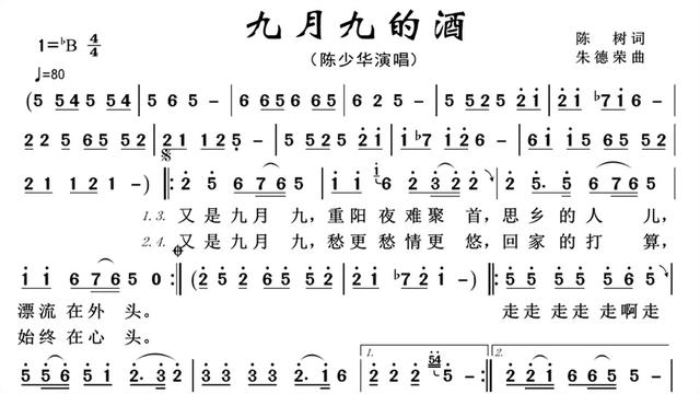 九月九的酒（动态谱）岁岁重阳今又重阳，九九重阳感恩父母