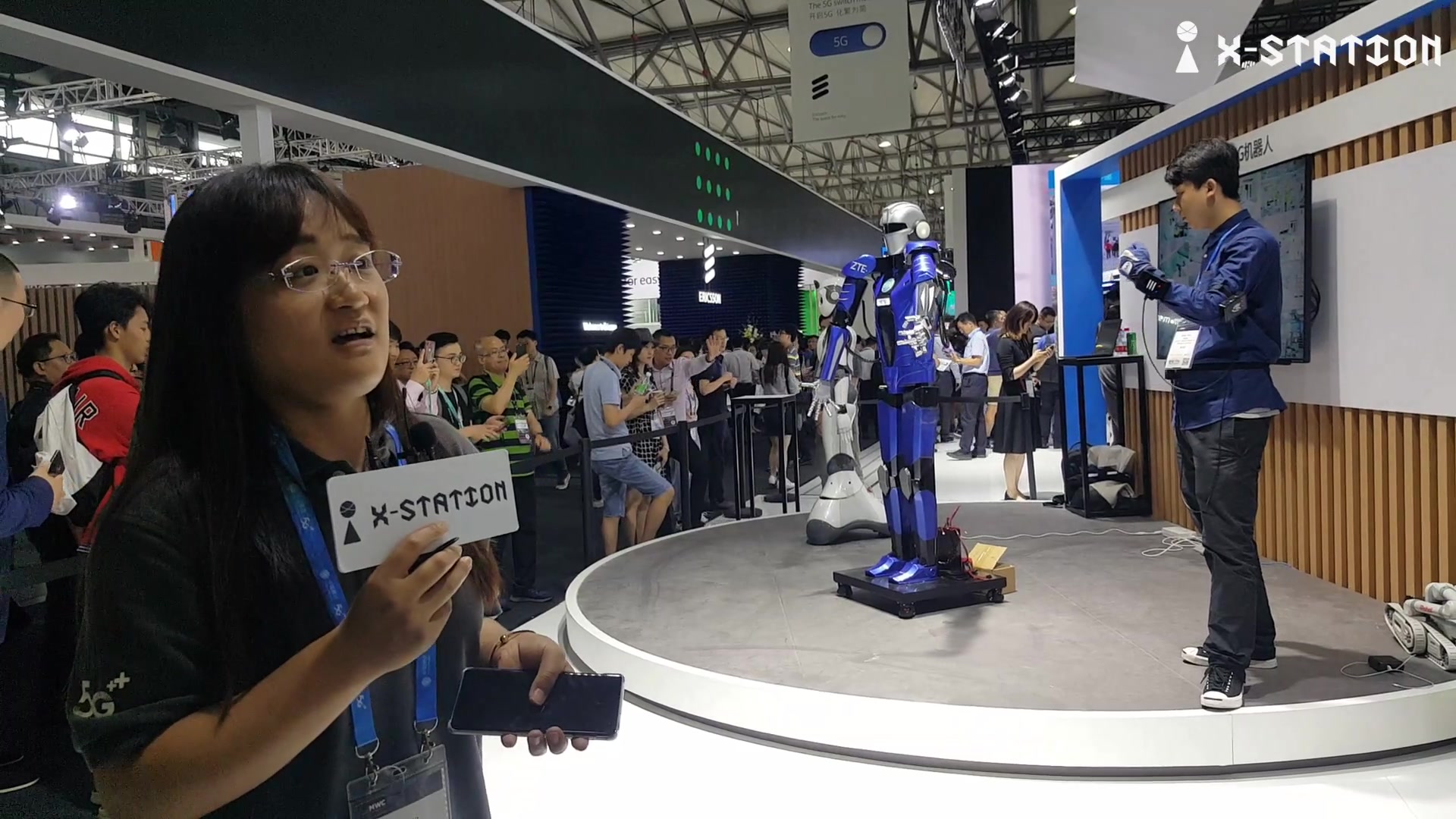 [MWC2019 上海] 中国移动5G机器人项目哔哩哔哩bilibili