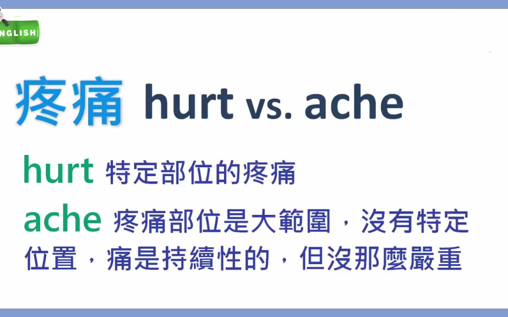 疼痛——hurt与ache的区别哔哩哔哩bilibili