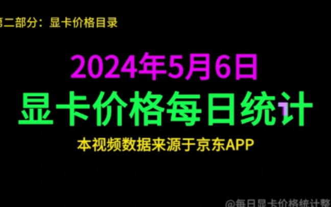 2024年5月6日最新降价显卡和最新显卡价格统计,6400显卡价格微降,6900xt显卡价格涨价哔哩哔哩bilibili