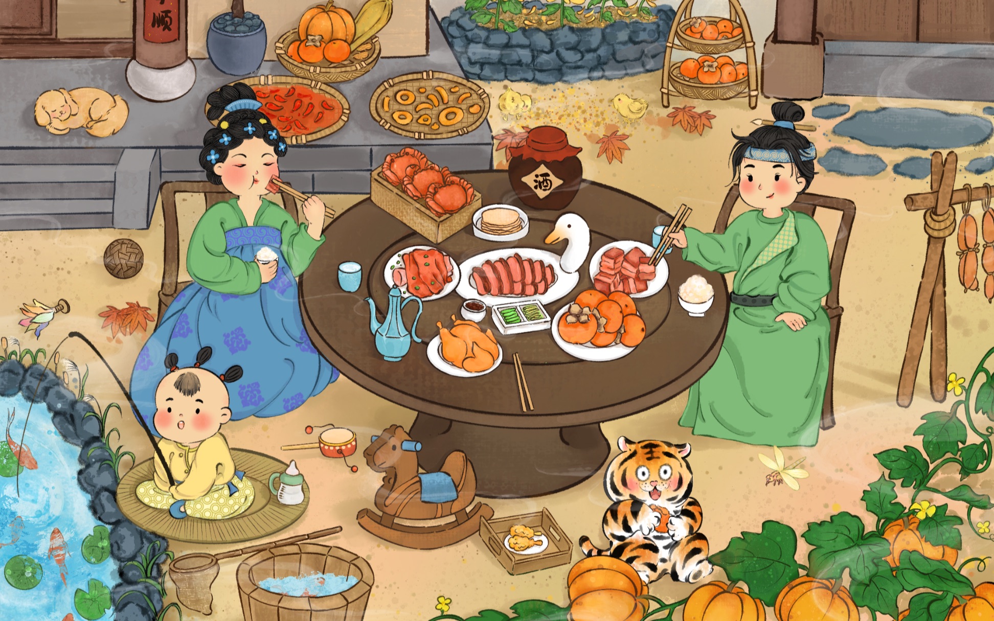 【ipad绘画录屏】|94贴秋膘 人家幸事,八九不离食.