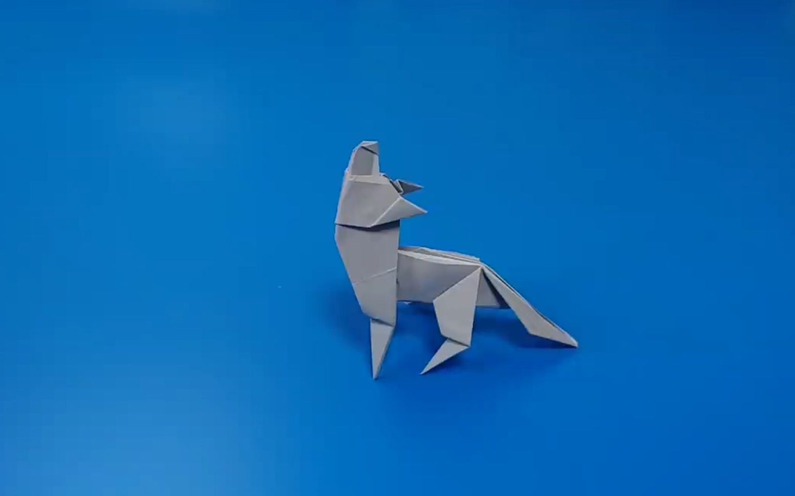 创意纸艺手工教程——用纸折一只大灰狼_哔哩哔哩 (゜-゜)つロ 干杯