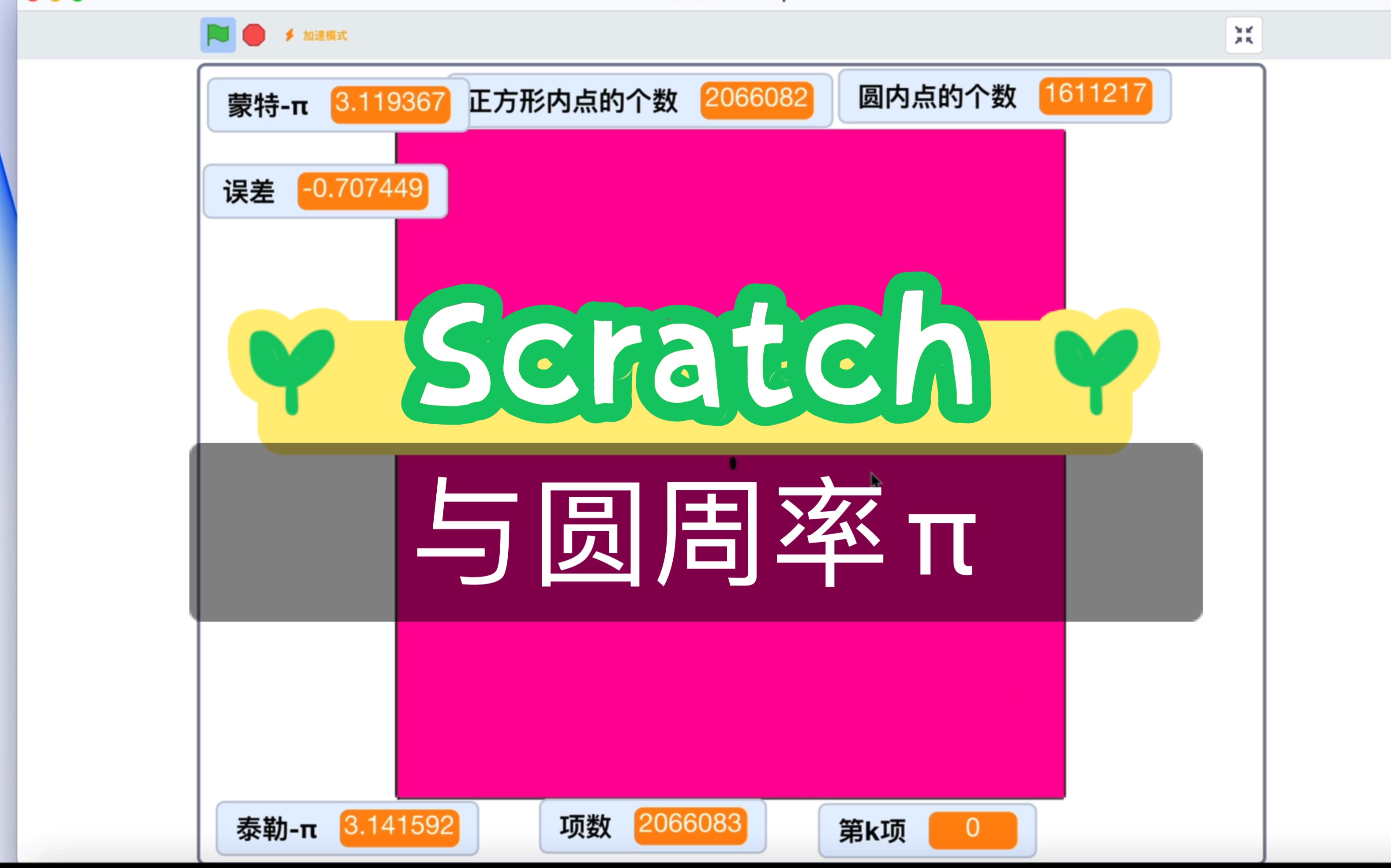 【知识分享】用scratch算圆周率“”哩哔哩bilibili