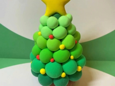 手工粘土圣诞树