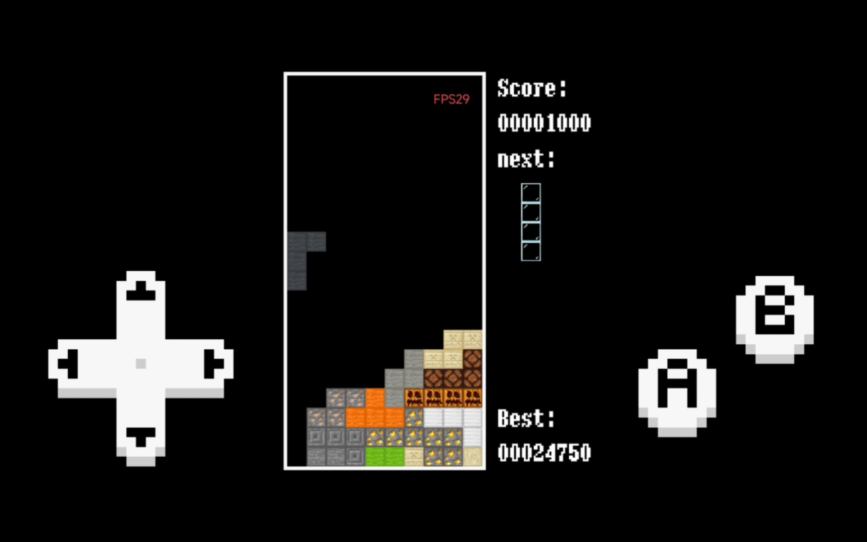 俄罗斯方块,但是是minecraft版[tetris m]