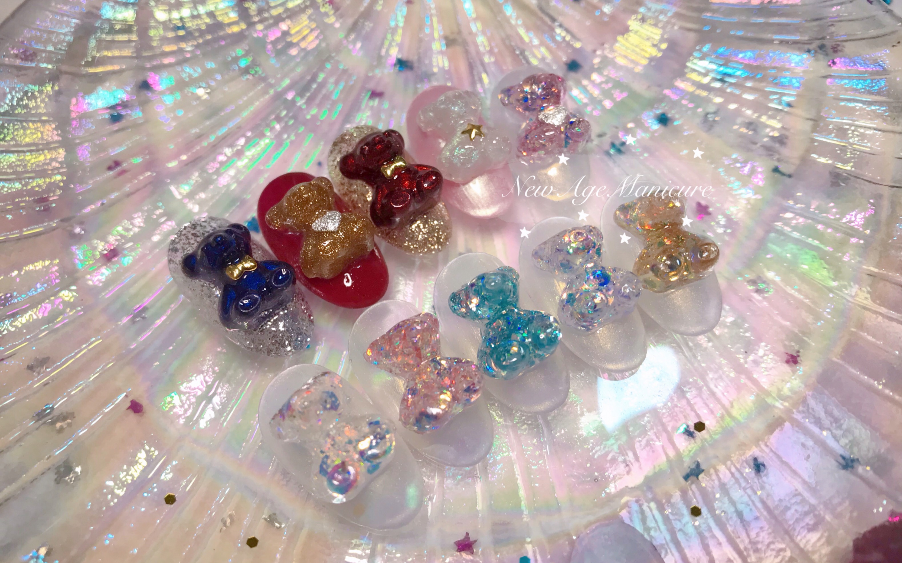 不太方便挖鼻孔的小熊软糖美甲款式教程好看就完事了管他挖不挖鼻孔不