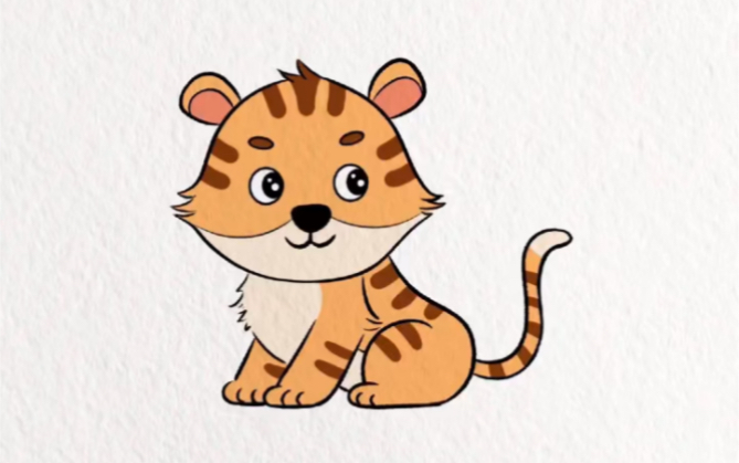 老虎的颜色怎么涂画法图片