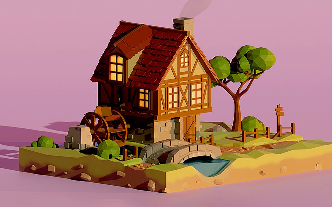 【3dmax】简单卡通小房子场景建模,3dmax新手教程