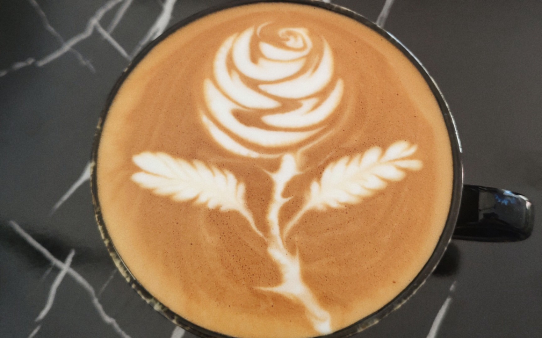 咖啡拉花玫瑰.一杯咖啡,一份邂逅,让玫瑰在拉花艺术中绽放.