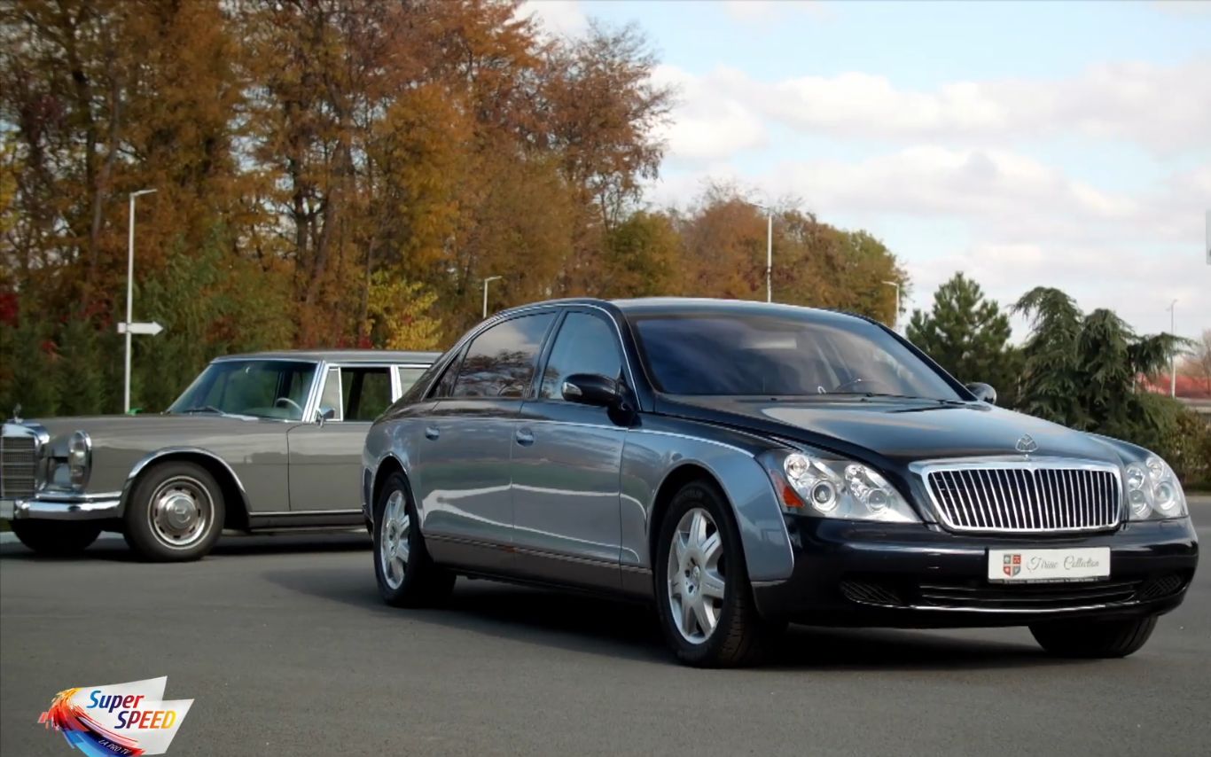 迈巴赫 w240 maybach 62 vs 奔驰 w100 600 普尔曼 pullman(无字幕)
