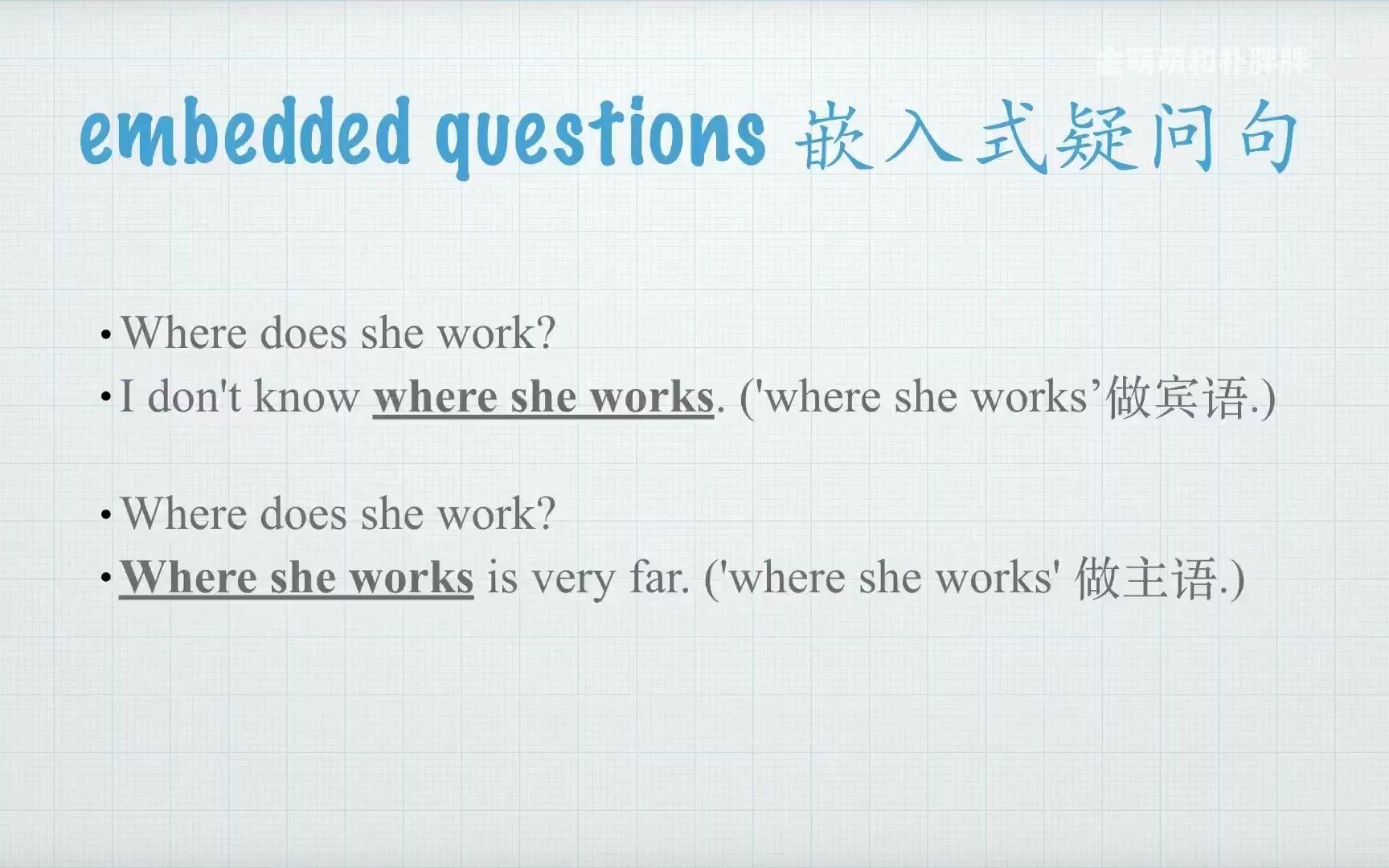 新生代英语高级教程1 第一单元语法 Grammar Embedded question(来自哔哩哔哩网站)哔哩哔哩bilibili