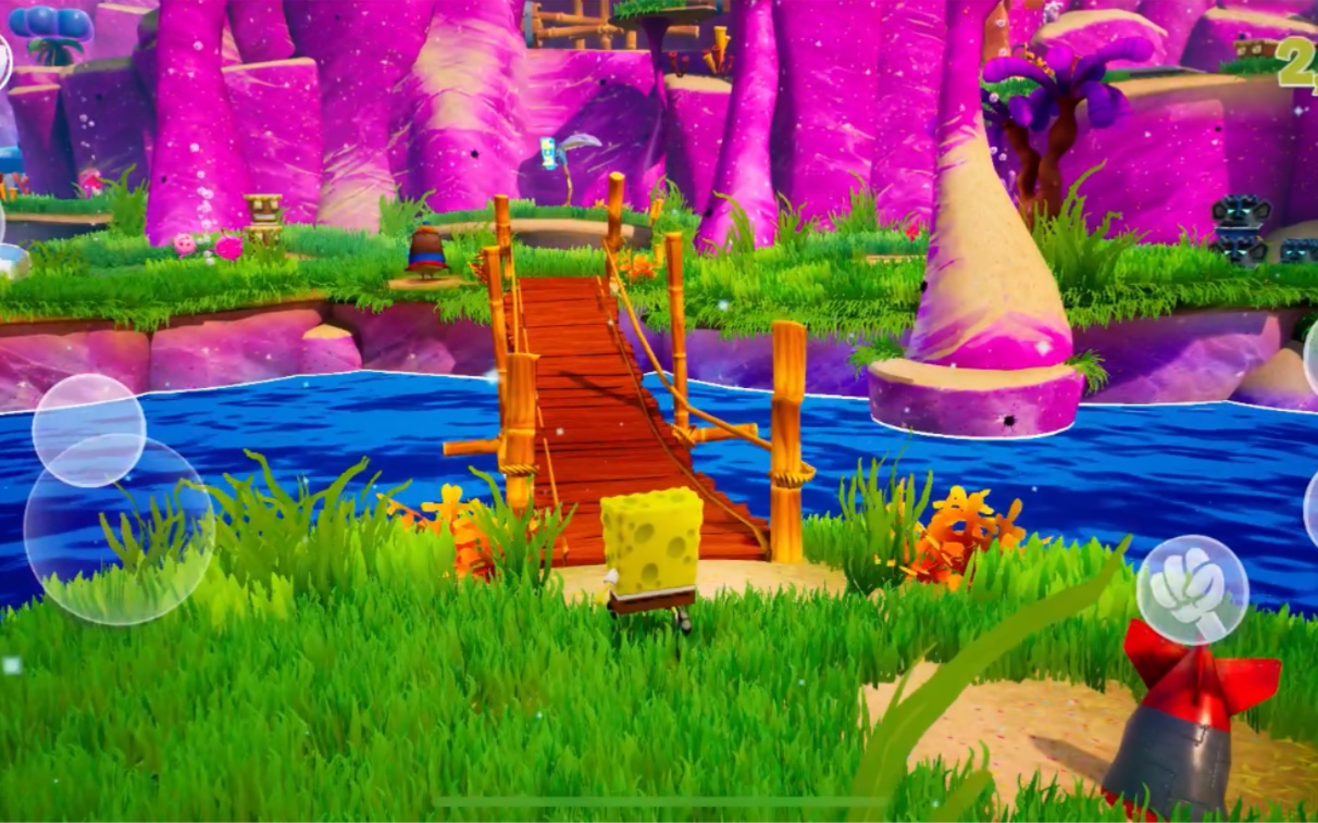 iphone11挑战steam移植游戏spongebobbfbb海绵宝宝全史诗级画质(后面