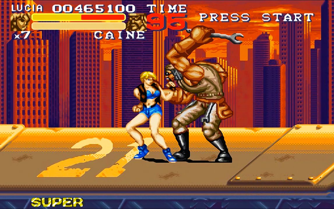 《快打旋风iii》好多人没见过这个boss,只因打烂了一个站牌!