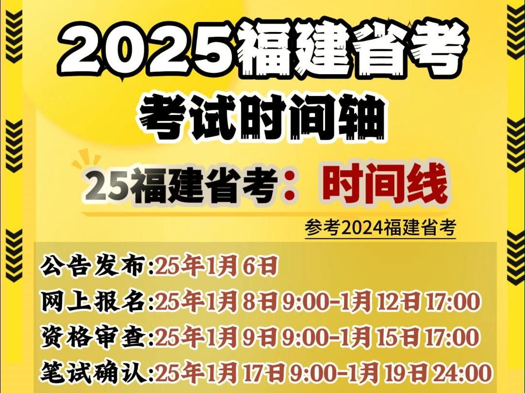 2025福建省考考试时间轴!哔哩哔哩bilibili