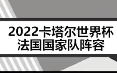 2022卡塔尔世界杯法国队阵容曝光 姆巴佩继续担任前锋哔哩哔哩bilibili