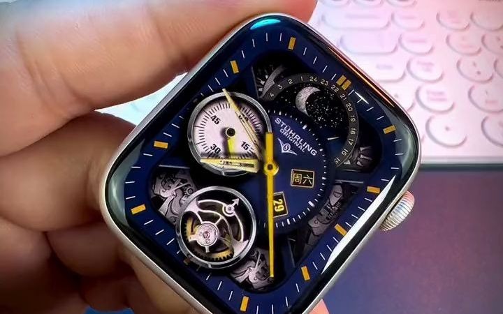 苹果iwatch高级机械月相表盘就是酷可乐鸡表盘iwatch表盘iwatch壁纸