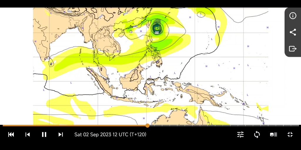 8月29日盘古模型平均海平面气压和850百帕风速预测台风苏拉未来路径哔哩哔哩bilibili