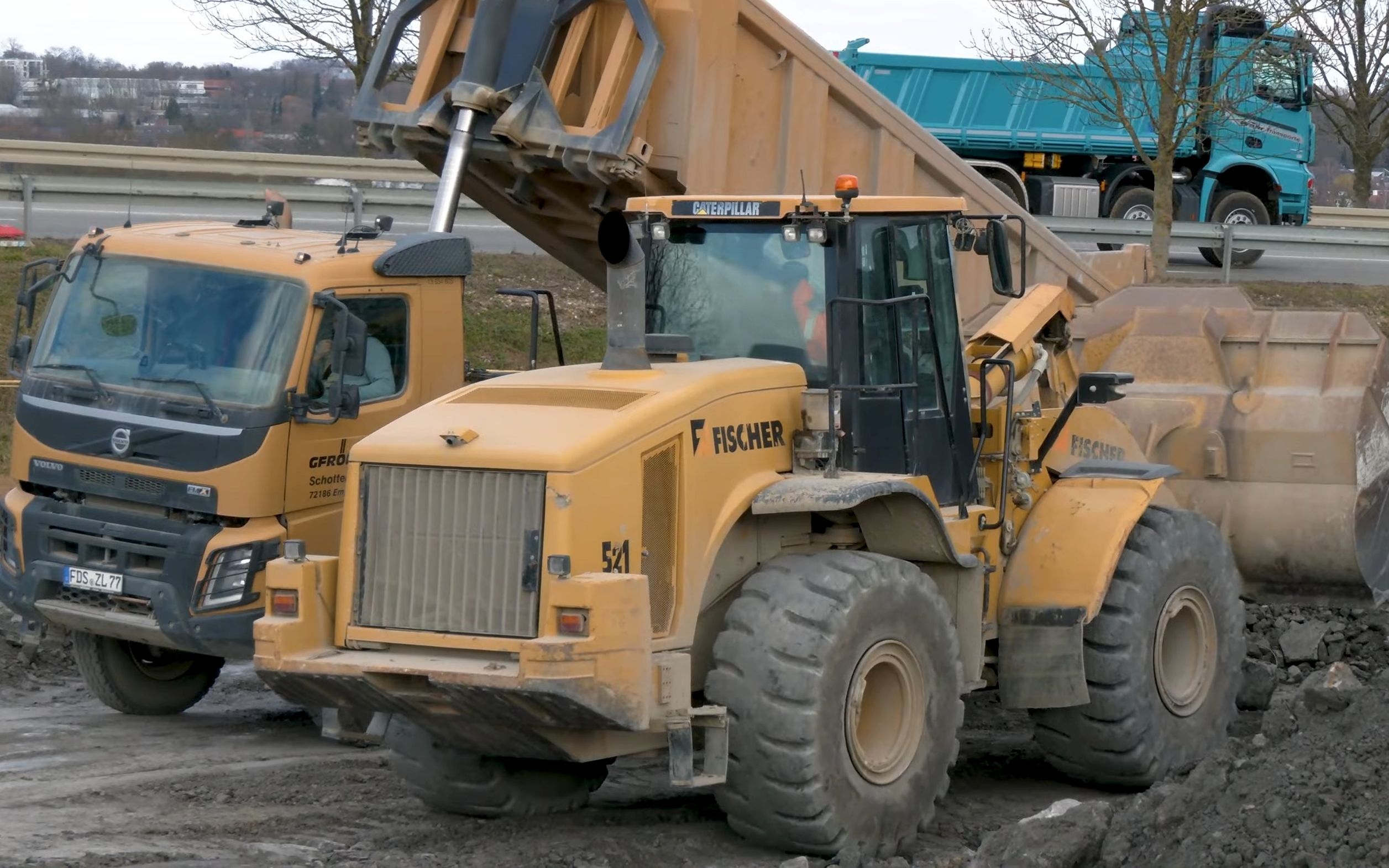 cat 972h装载机施工作业4k