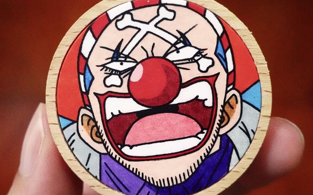 挑战500张海贼王小画,第16张,小丑巴基.